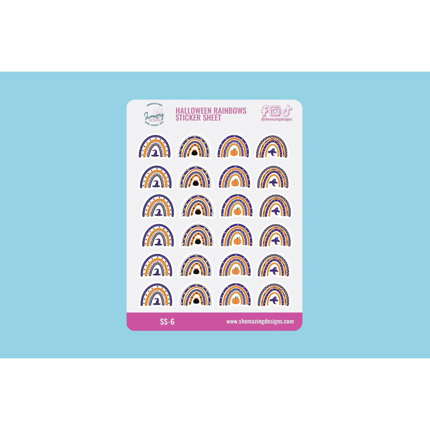 Halloween Rainbows Sticker Sheet