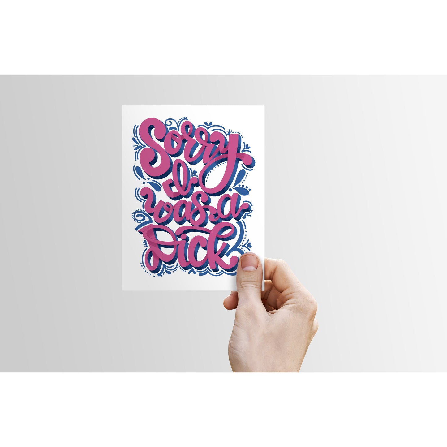 Sorry I Was a Dick -Greeting Card | sorry, funny card