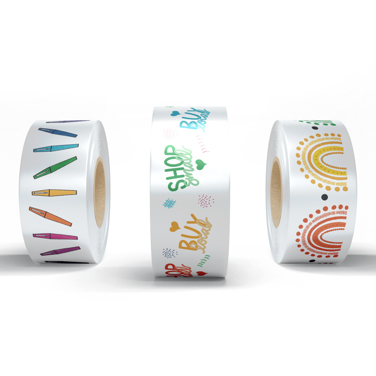 3 Pack Washi Tape - Shop Small, Buy Local, A Little Flair, The Rainbow Connection | 15mm x 10m