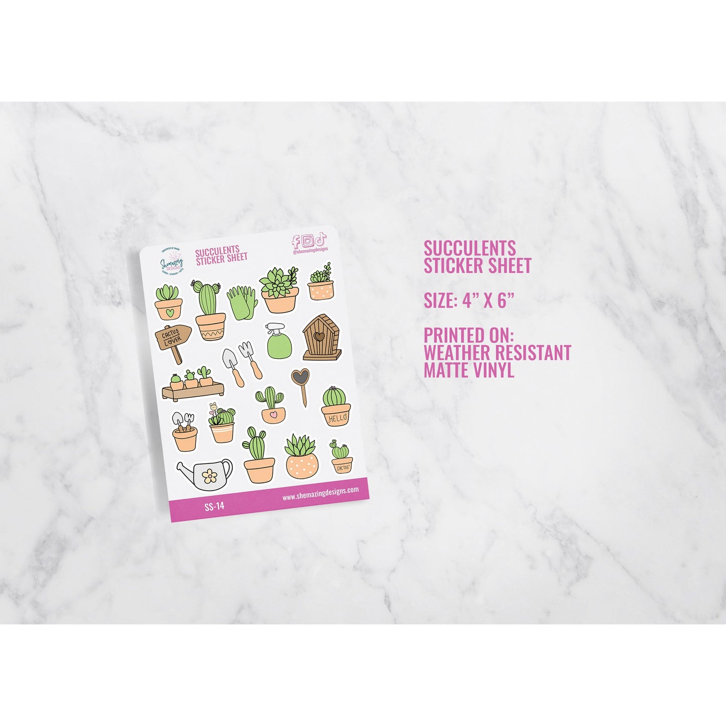 Succulents Sticker Sheet