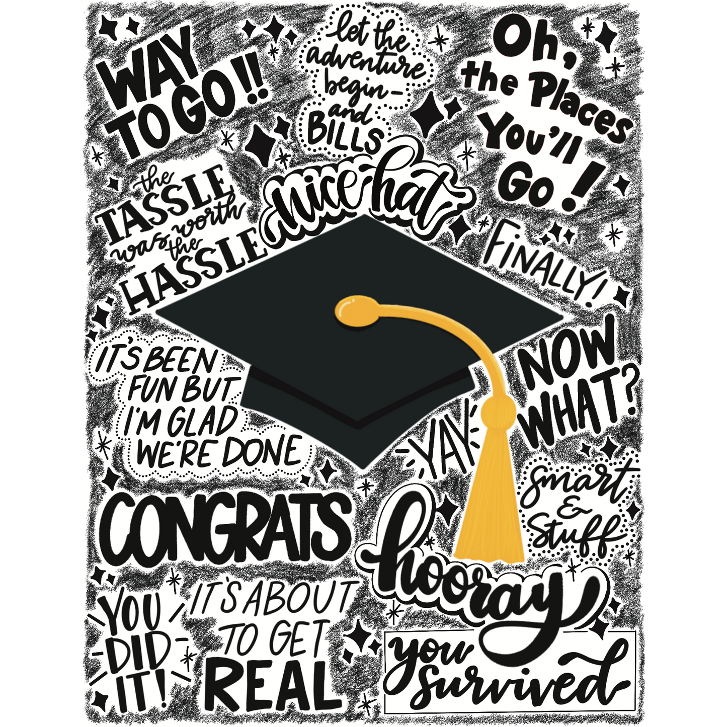 Graduation Card - Sketch Style | graduate, congrats, proud of you, sentiments
