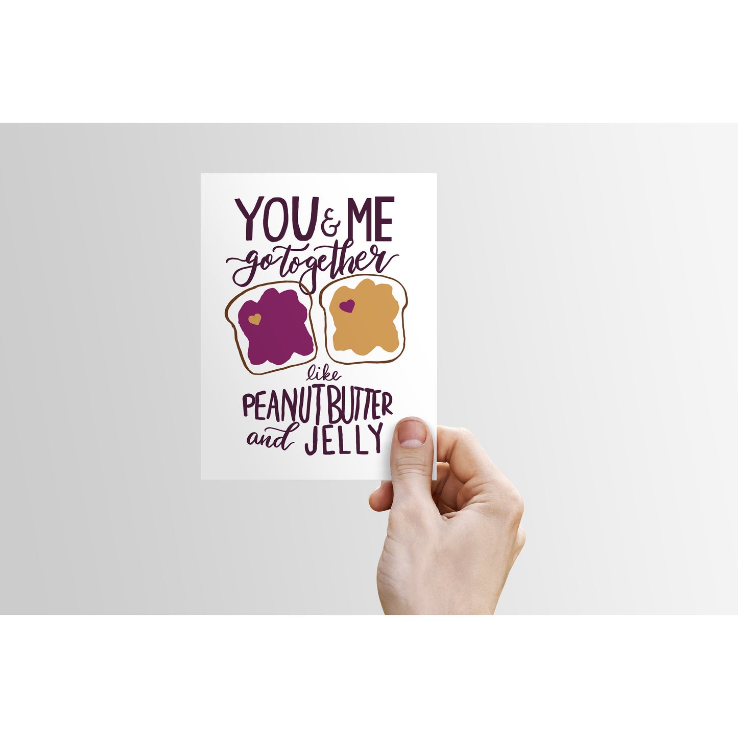 Peanut Butter and Jelly - You & Me Series - love, anniversary card
