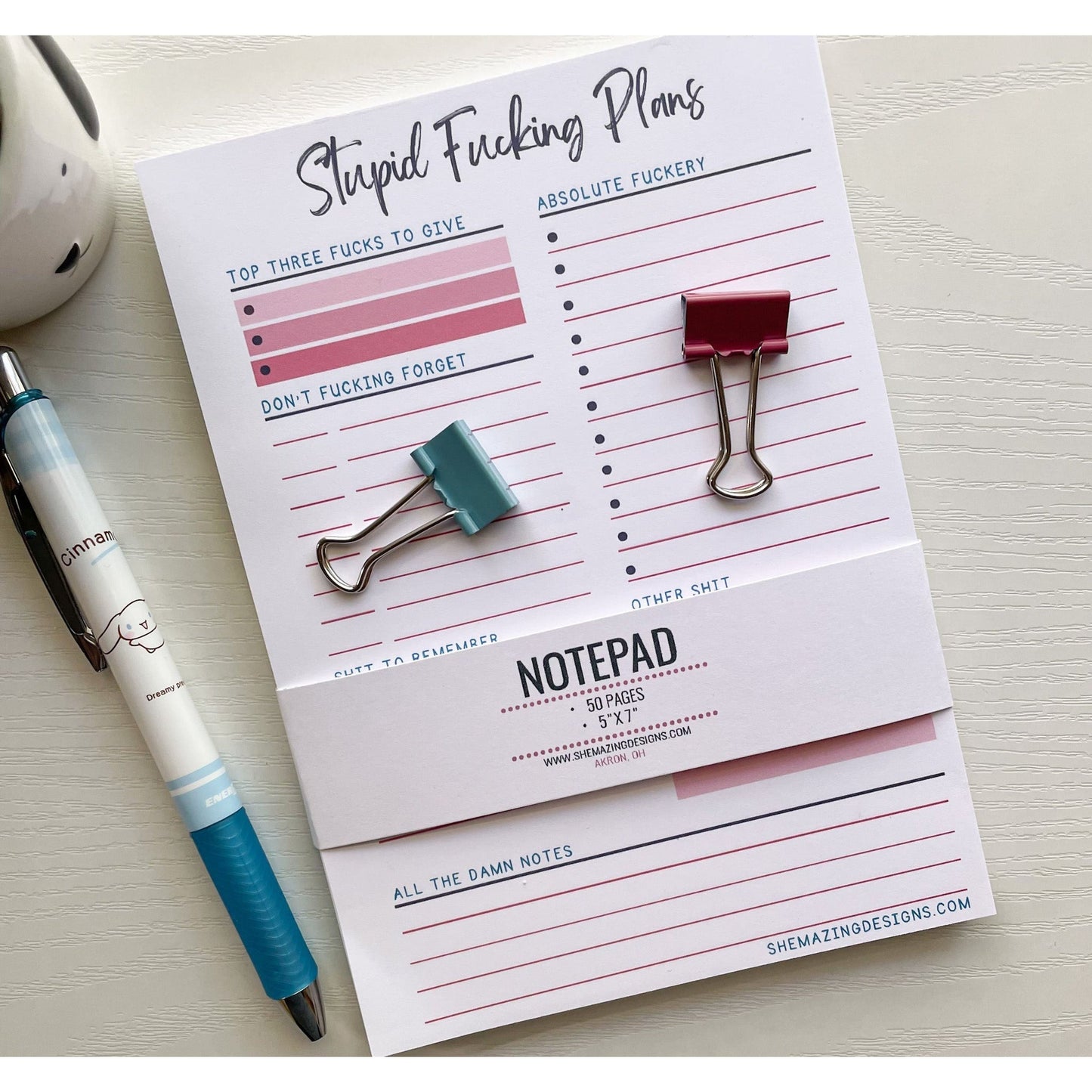 Stupid Fucking Plans Notepad - 5x7