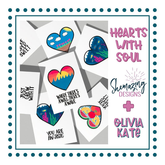 Olivia Kate Hearts with Soul card set