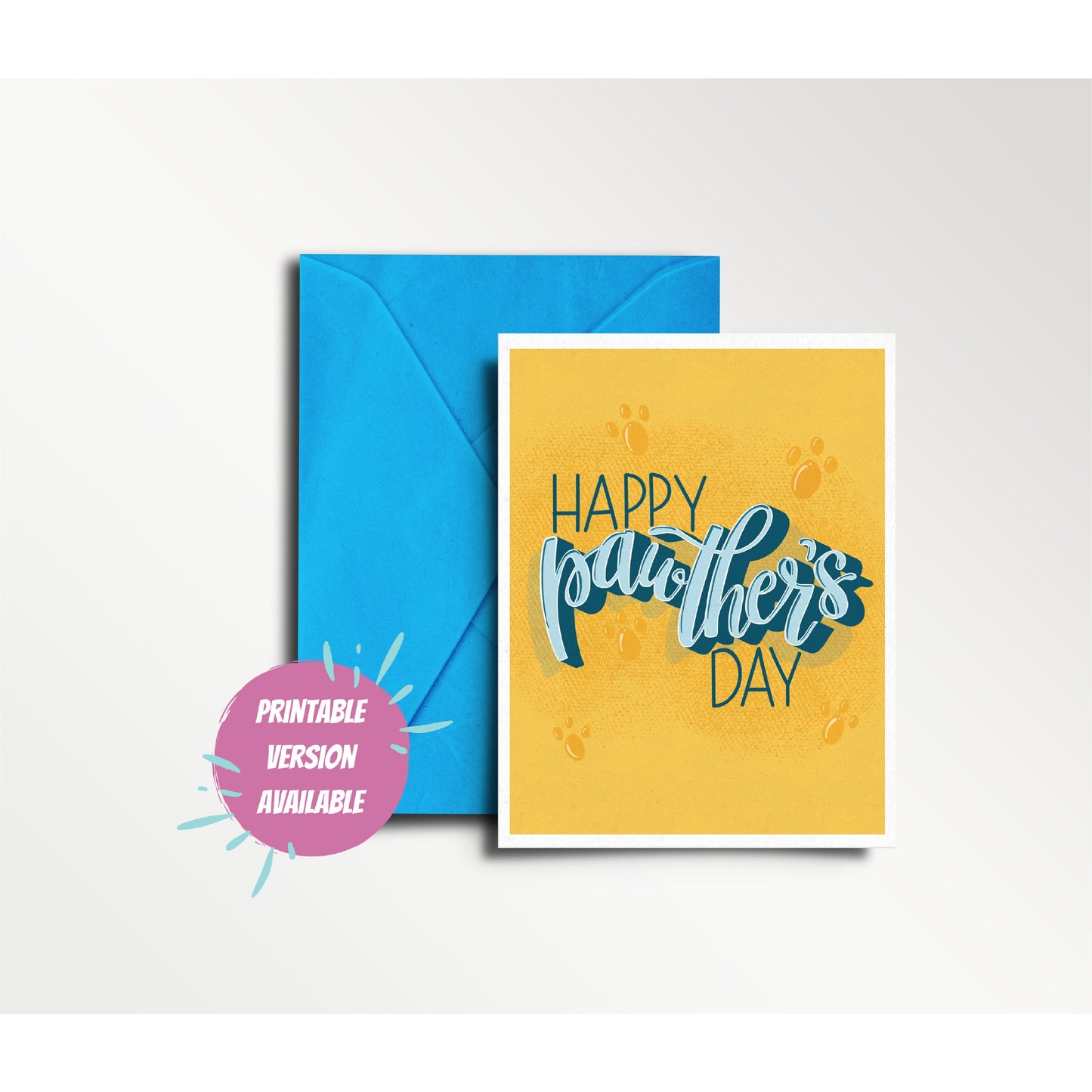 Happy Pawther's Day Card for Dog Dads and Cat Dads - Pet Lover Father's Day Printable Greeting Card