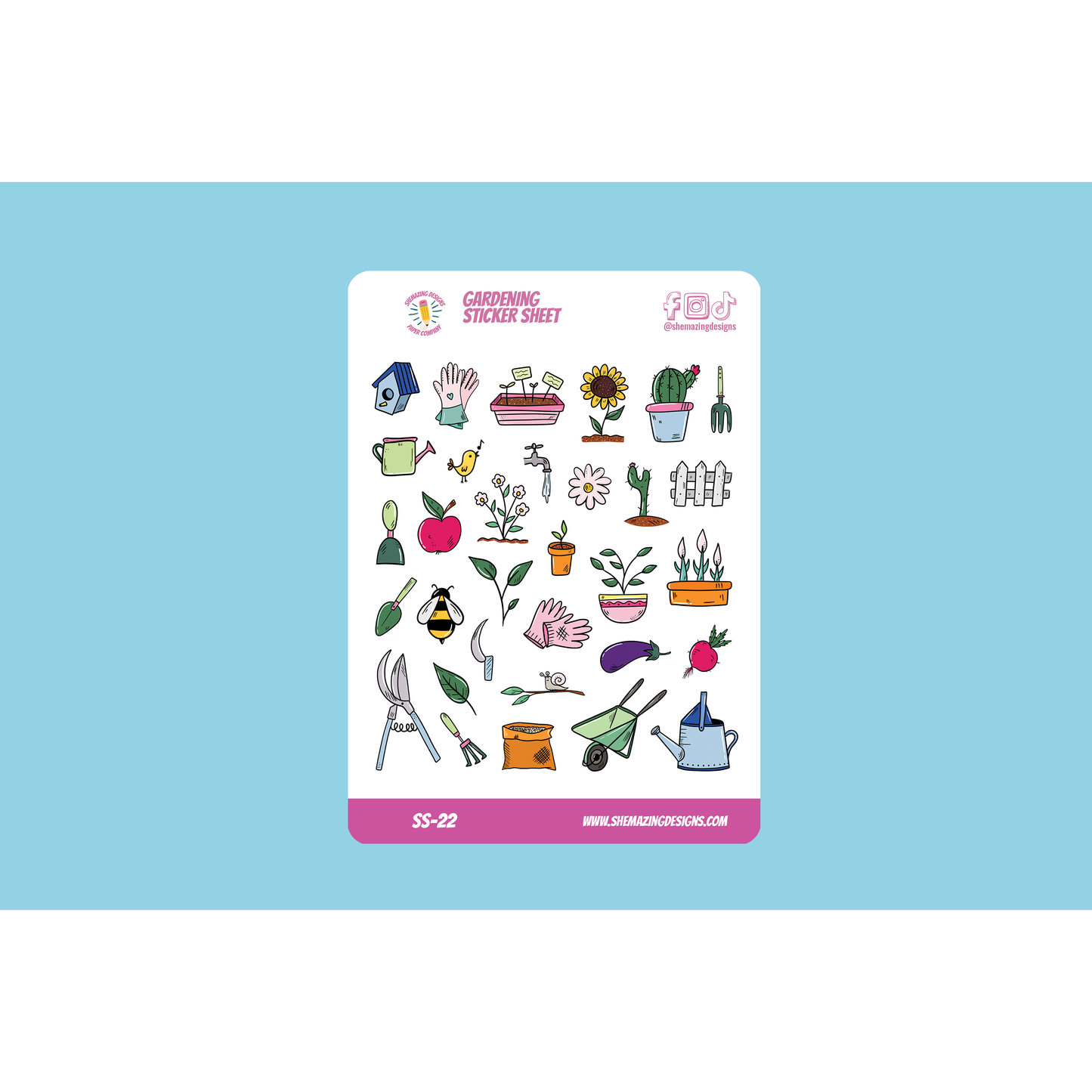 Gardening Sticker Sheet