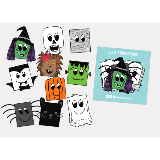 Halloween Monsters - Sticker Pack