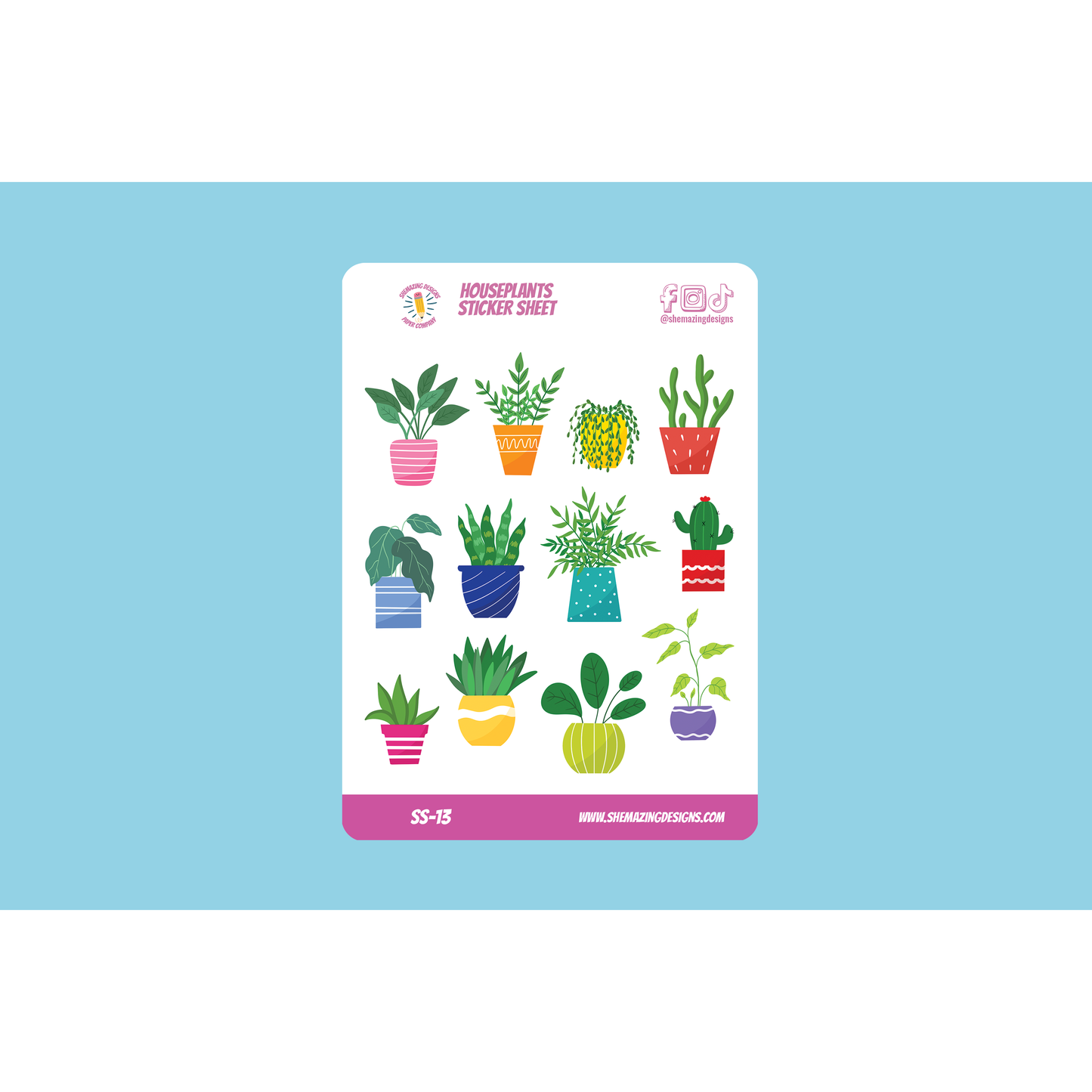 House Plants Sticker Sheet