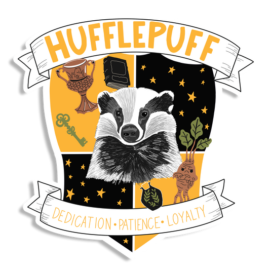 Hufflepuff Crest Vinyl Sticker-Harry Potter