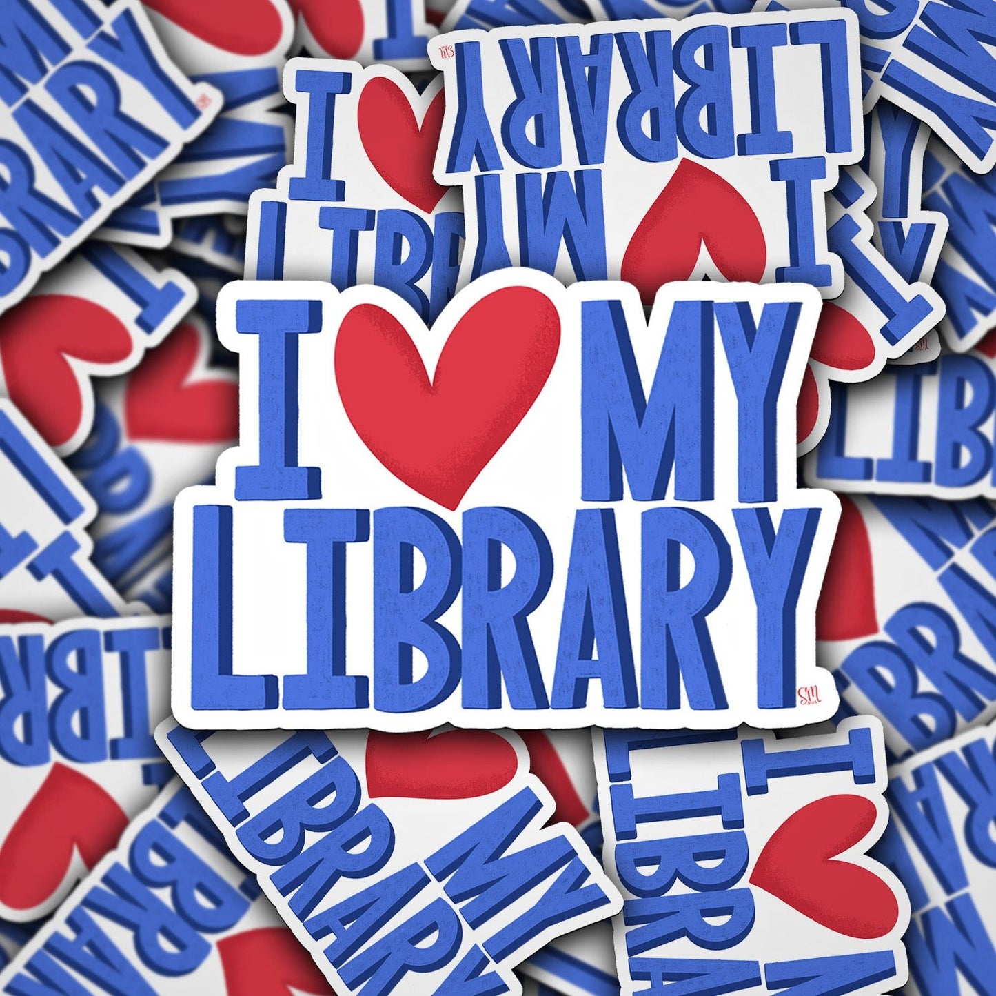 I ❤️ My Library Vinyl Sticker