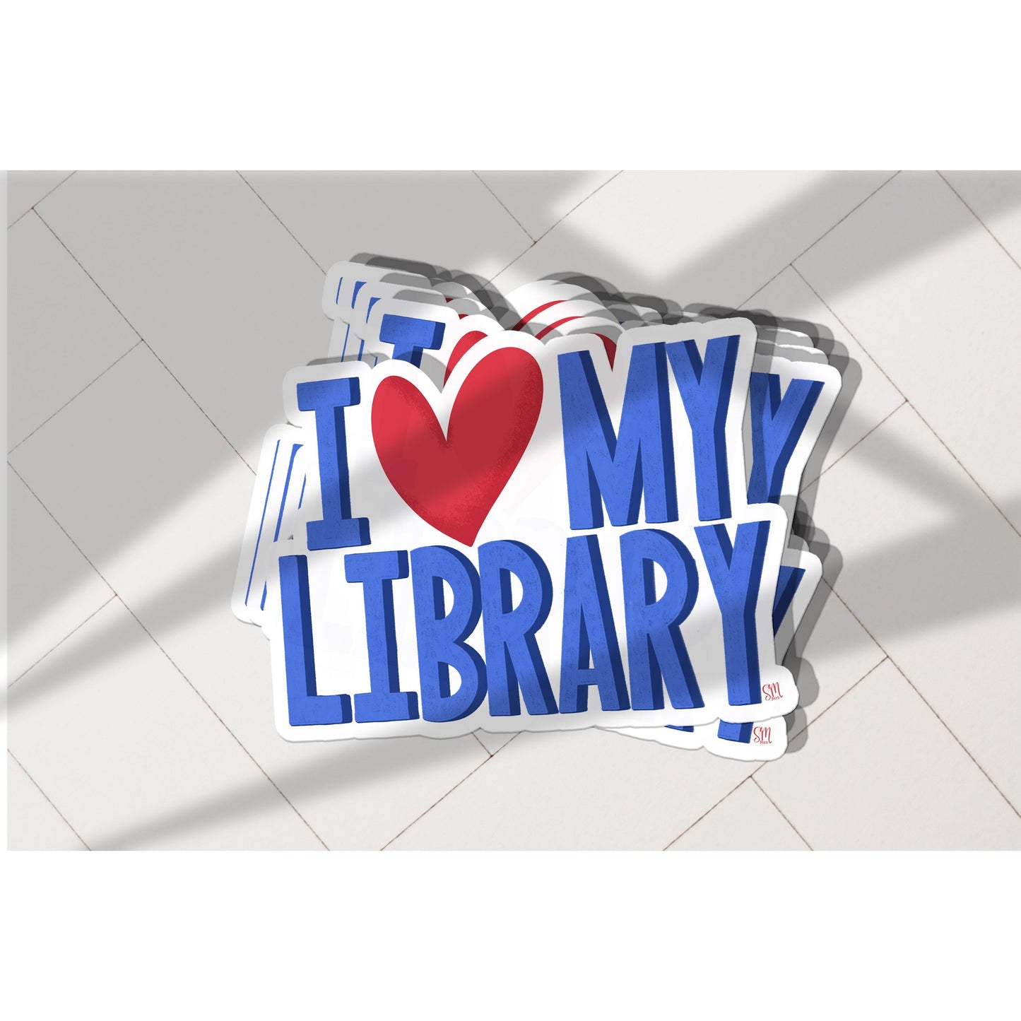 I ❤️ My Library Vinyl Sticker