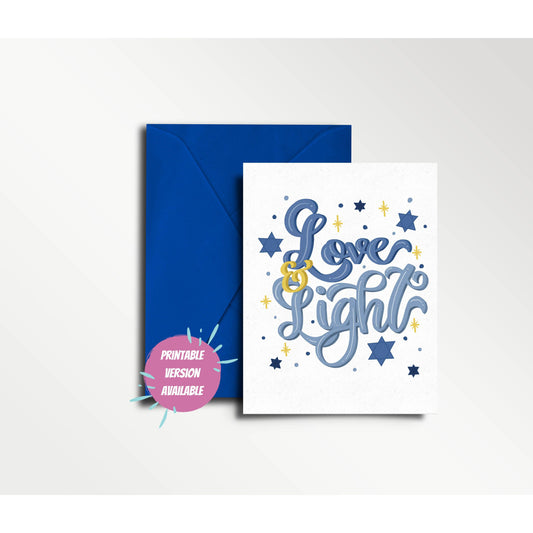 Love & Light - Hanukkah Card