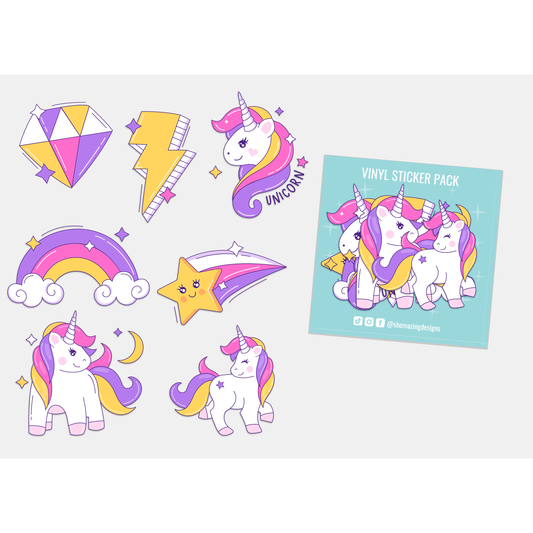 Magical Unicorns - Sticker Pack