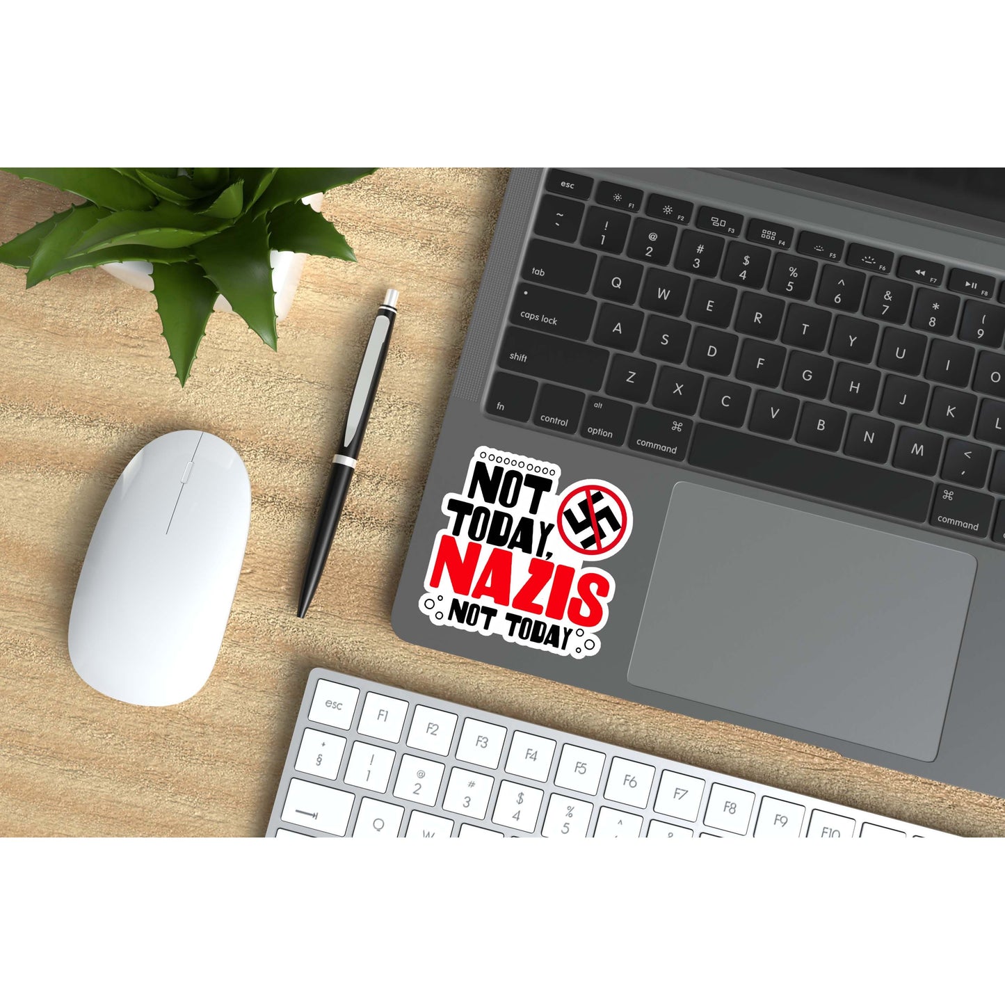 Not Today Nazis Sticker Vinyl Sticker