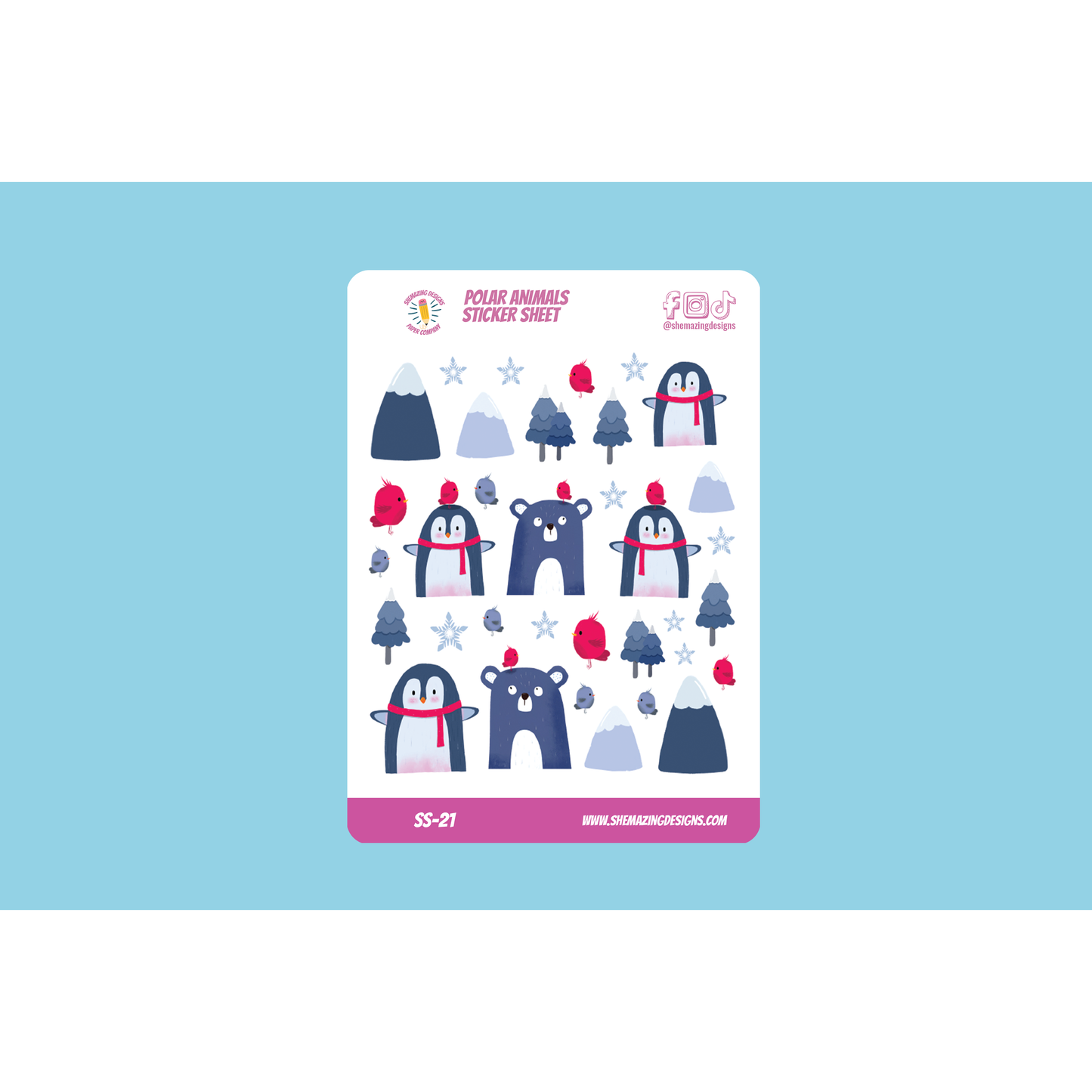 Polar Animals Sticker Sheet