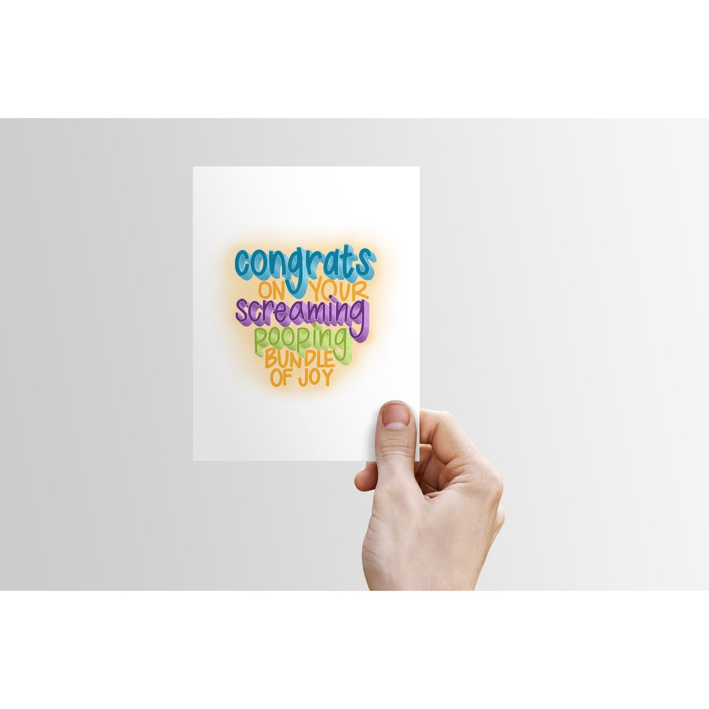 Congrats on Your Screaming Pooping Bundle of Joy - Greeting Card | new baby, congratulations, funny card