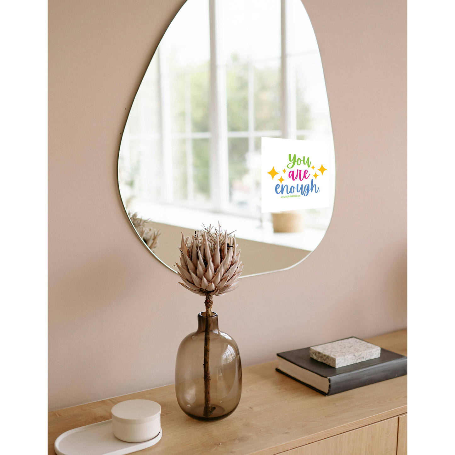 You Are Enough Mirror Cling Decal