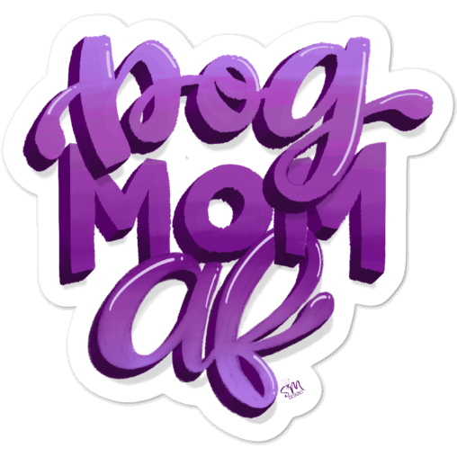 Dog Mom AF Vinyl Sticker