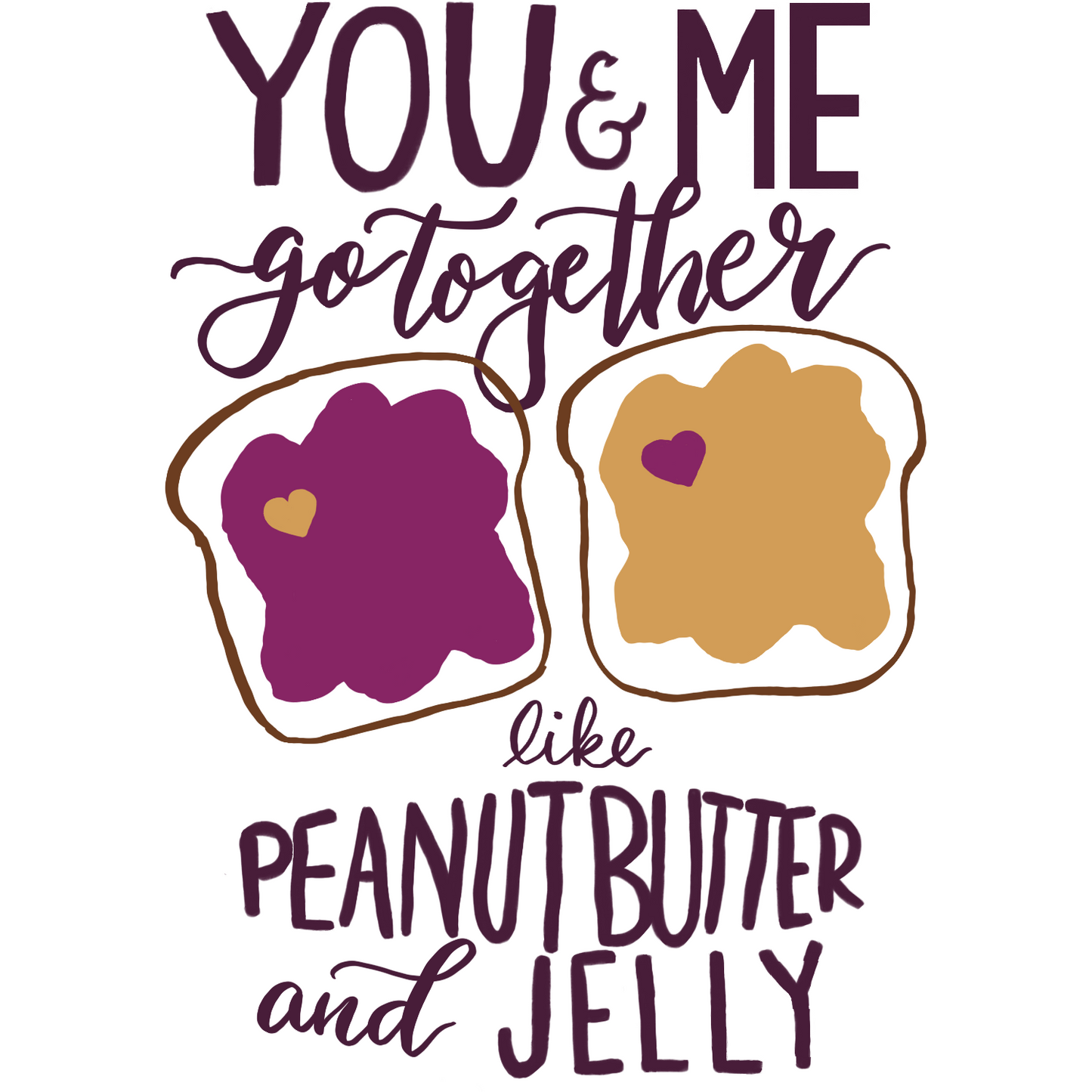 Peanut Butter and Jelly - You & Me Series  - love, anniversary card