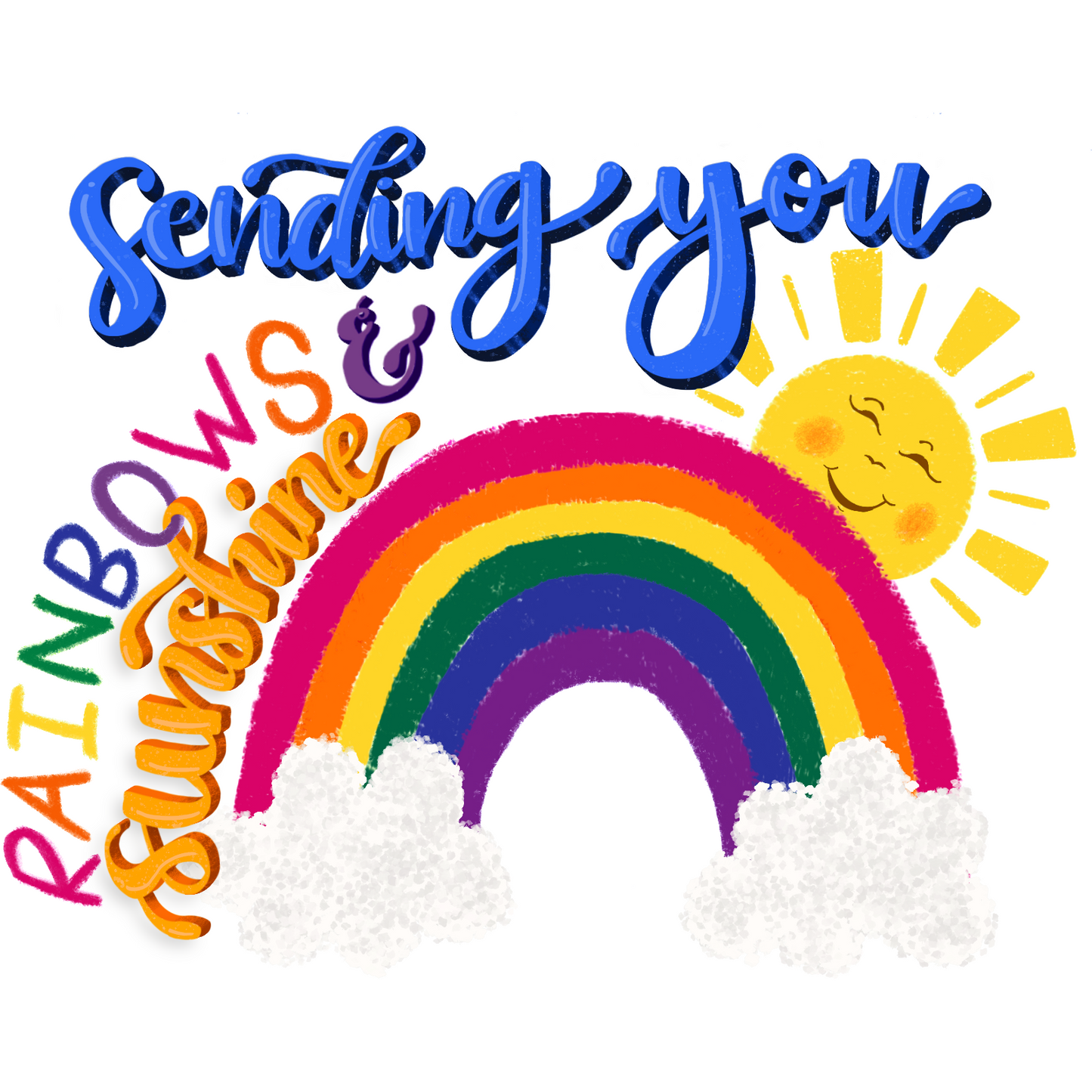 Rainbows and Sunshine Card - Thinking of You Card