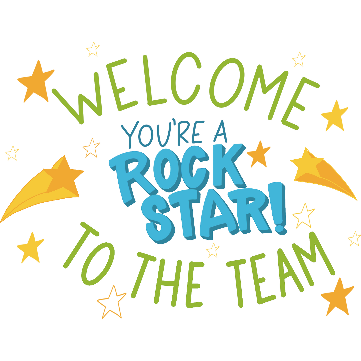 Welcome to the Team. You're a Rock Star! - Greeting Card | onboarding, new employee