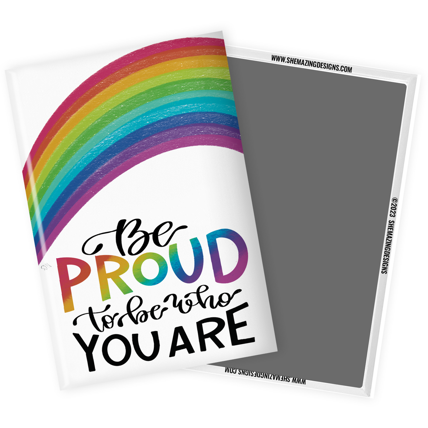 Be Proud to Be Who You Are - Pride Fridge Magnet