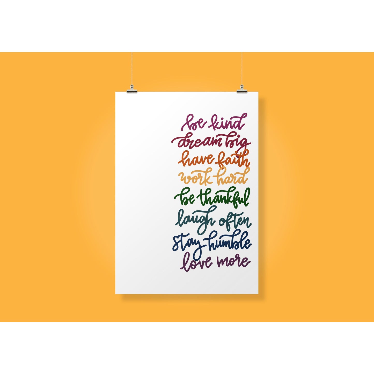 Words to Live By - Print - Wall Art - 8x10
