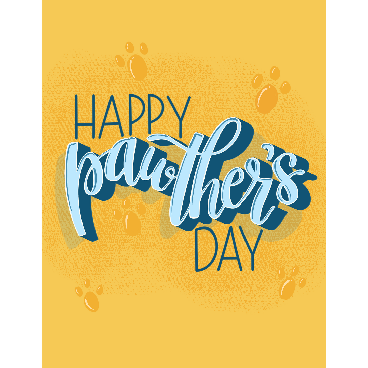 Happy Pawther's Day Card for Dog Dads and Cat Dads - Pet Lover Father's Day Printable Greeting Card