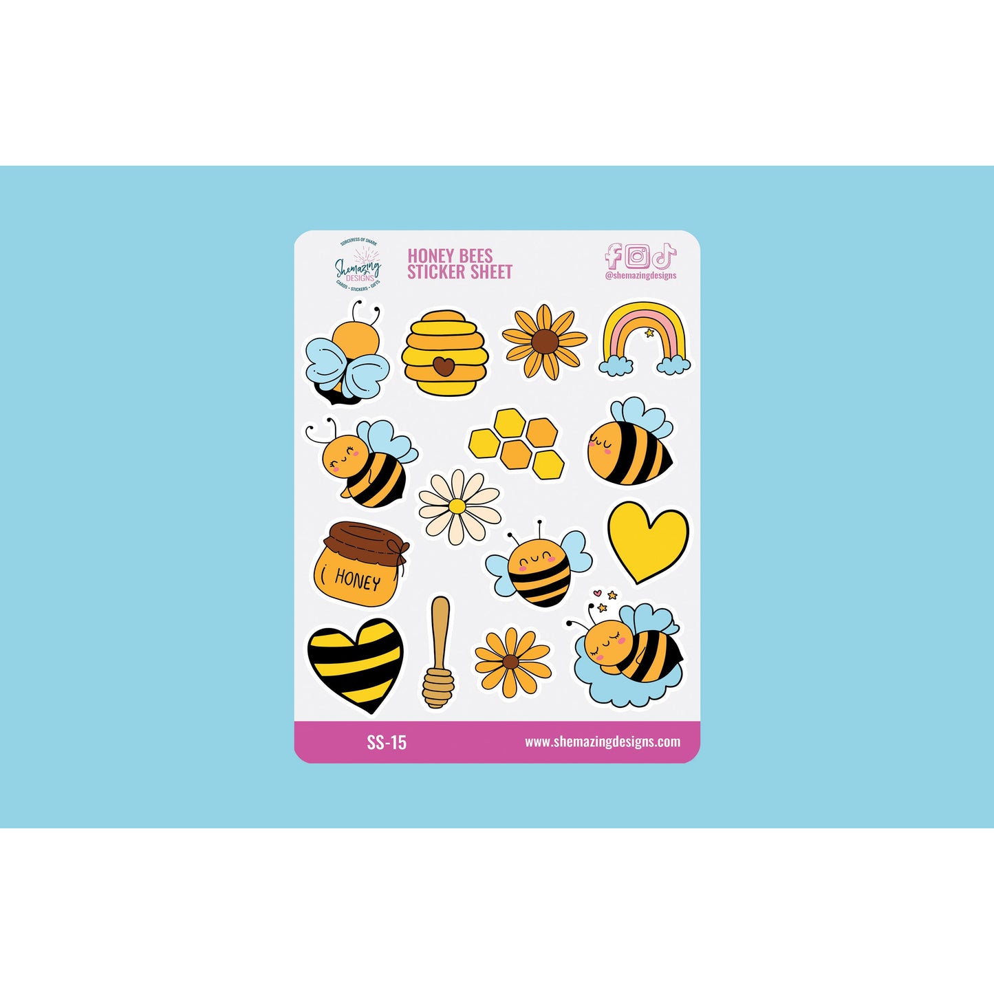 Honey Bees Sticker Sheet