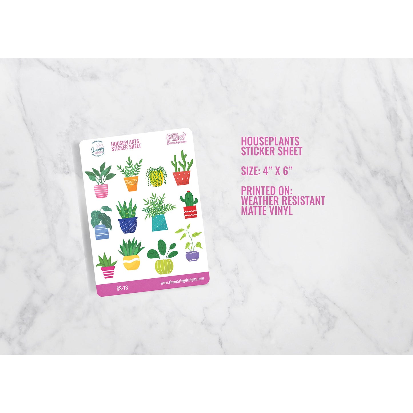 House Plants Sticker Sheet