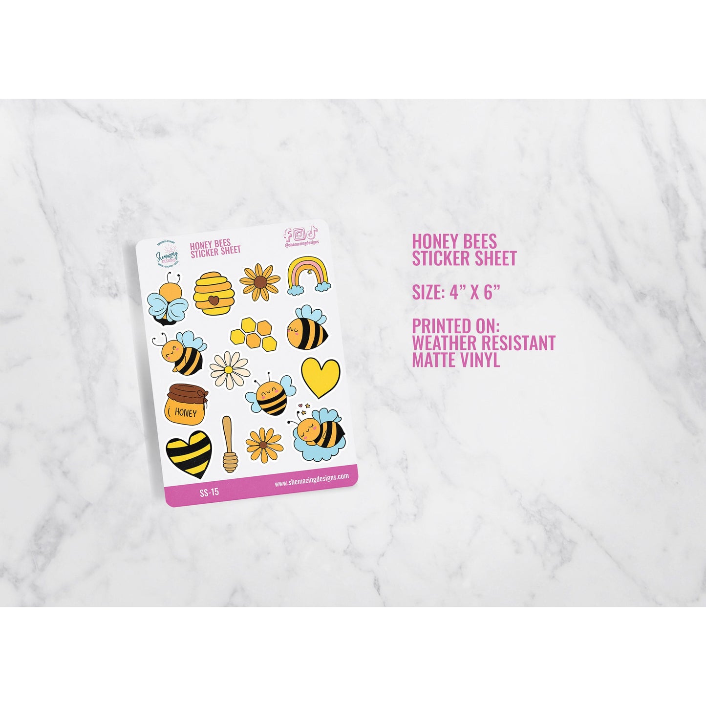 Honey Bees Sticker Sheet