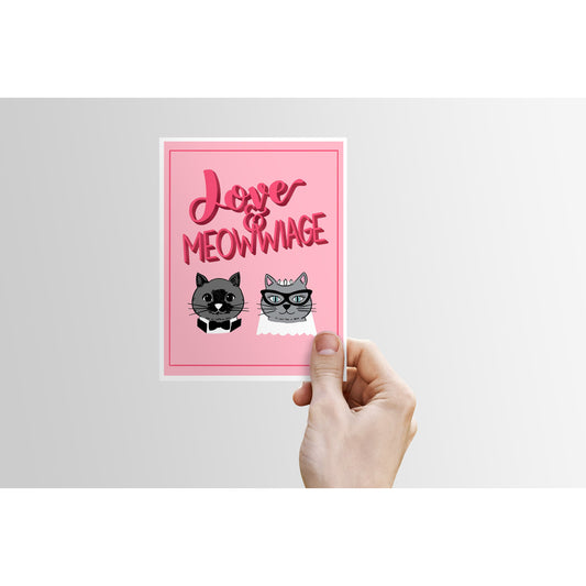 Love & Meowwiage - Wedding Card | Cat Family, Cat Lovers