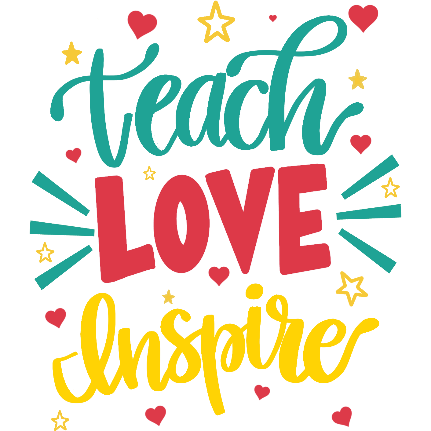 Teach Love Inspire - Greeting Card | teacher, teacher appreciation, teacher card