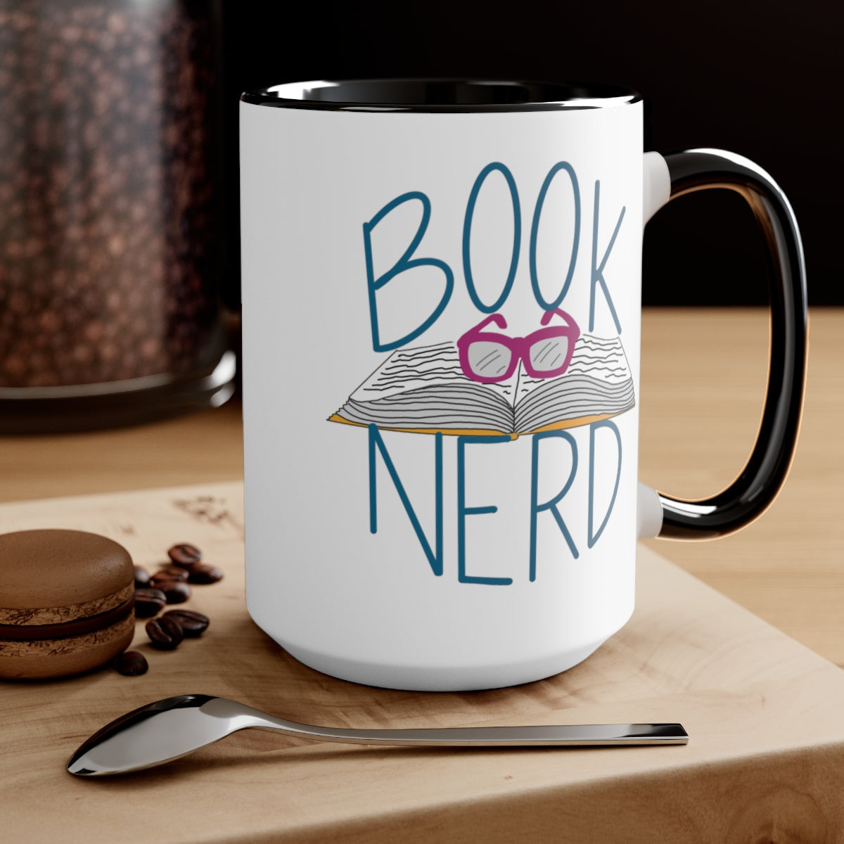 Book Nerd Accent Coffee Mug, 15oz (SAMPLE)