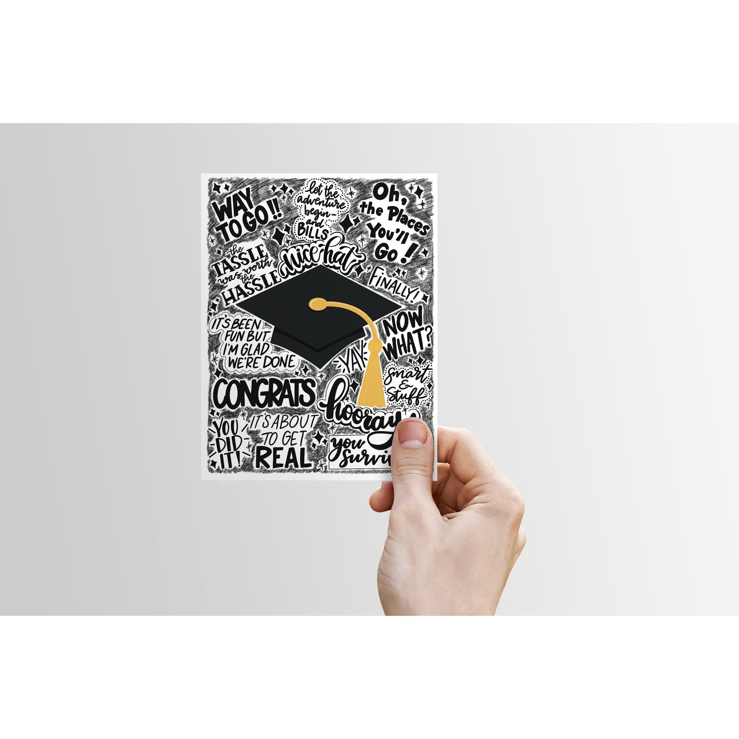 Graduation Card - Sketch Style | graduate, congrats, proud of you, sentiments