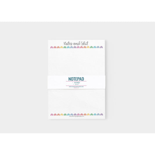 Notes and Shit Rainbow Notepad - 5x7