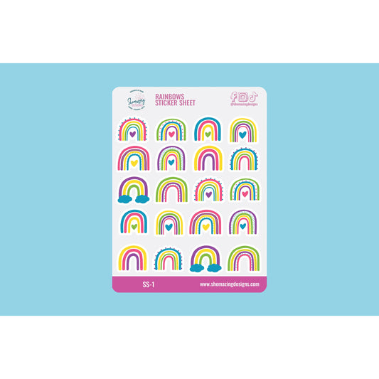 Spring Rainbows Sticker Sheet