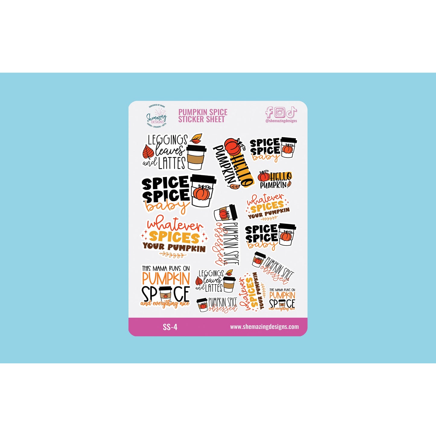 Pumpkin Spice Sticker Sheet