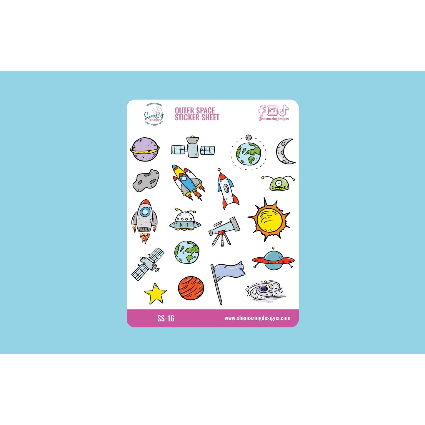 Outer Space Sticker Sheet