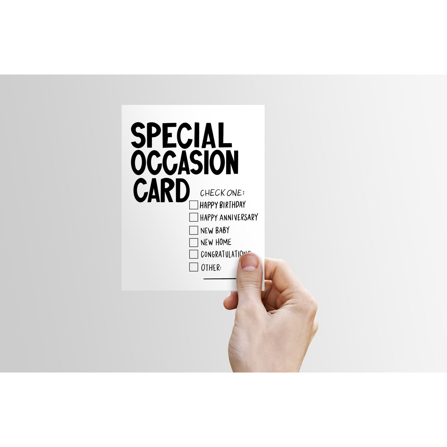 Special Occasion Card (check the box to indicate WHICH special occasion) - Greet